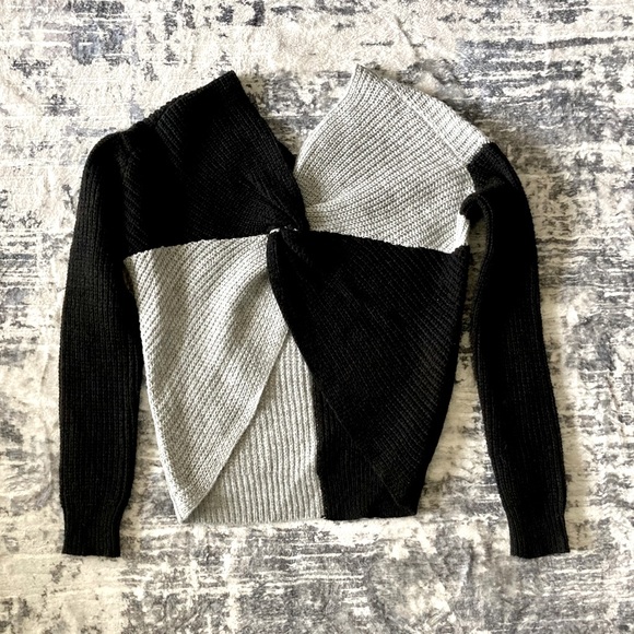 Women's Criss Cross V-Neck Sweaters Long Sleeve Wrap Front Pullover Size 3-5 - Picture 8 of 8